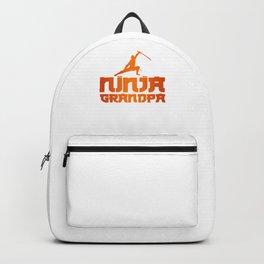 Funny Best Ninja Grandpa Birthday gift design Backpack
