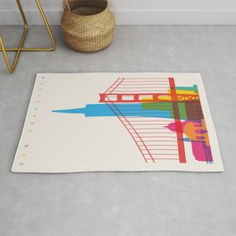 Shapes of San Francisco. Accurate to scale Rug