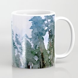 Foggy forest watercolor painting #36 Coffee Mug