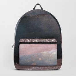 Rose Gold Blush Pink & Blue Watercolor Backpack