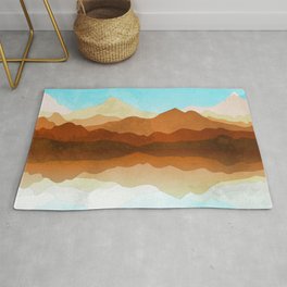 Western Sky Reflections In Watercolor Rug