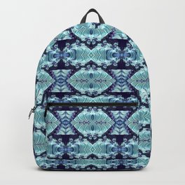 Ice Blue Splendor Geometric Art  Backpack