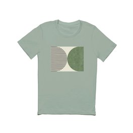 Semicircle Stripes - Green T Shirt