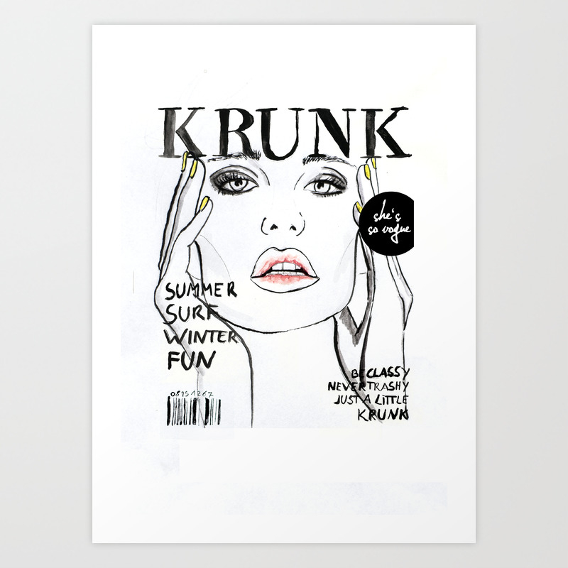 Krunk Art Print By Lindaleitner Society6