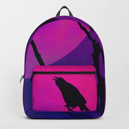 The Crow And The Pink Moon Backpack