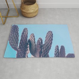 Cactus Photography Print {2 of 3} | Cool Blue Succulent Plant Nature Western Desert Design Decor Rug