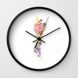Floral Spine Anatomy  Wall Clock