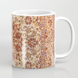 Persia Isfahan 19th Century Authentic Colorful Muted Cream Blush Tan Vintage Patterns Coffee Mug
