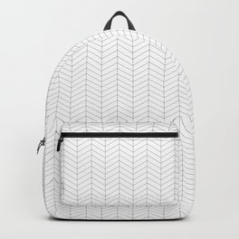 Herringbone_Small Scale_Black + White Backpack