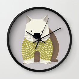 Whimsical Wombat Wall Clock