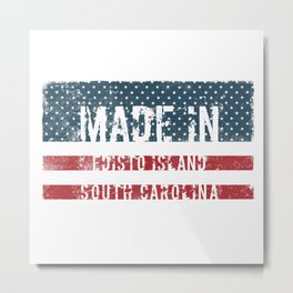 Made in Edisto Island, South Carolina Metal Print | Flag, Weathered, Stripes, United, Southcarolina, Stars, America, Town, Blue, Edistoisland 