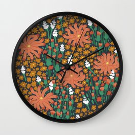 Floret in the closet Wall Clock