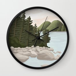 Acadia National Park, Maine, illustrated Wall Clock