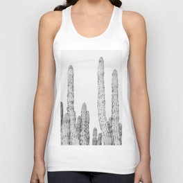 Cali Cactus - Black and White Nature Photography Tank Top