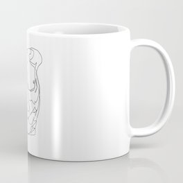 Minimal line illustration of a mens body Coffee Mug