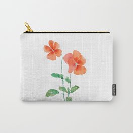 orange pansy watercolor  Carry-All Pouch
