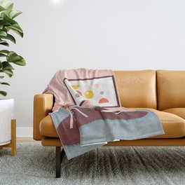 Blush Pink And Rose Gold Metallic Geo Print Fleece Throw Blanket 150 X 200 CM 