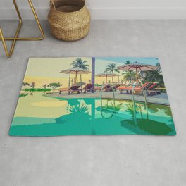 Summer By The Pool Rug
