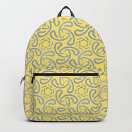 Abstract Silver and yellow pattern - simple pattern Backpack