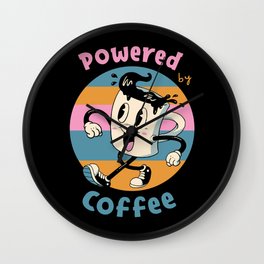 Powered by Coffee Wall Clock