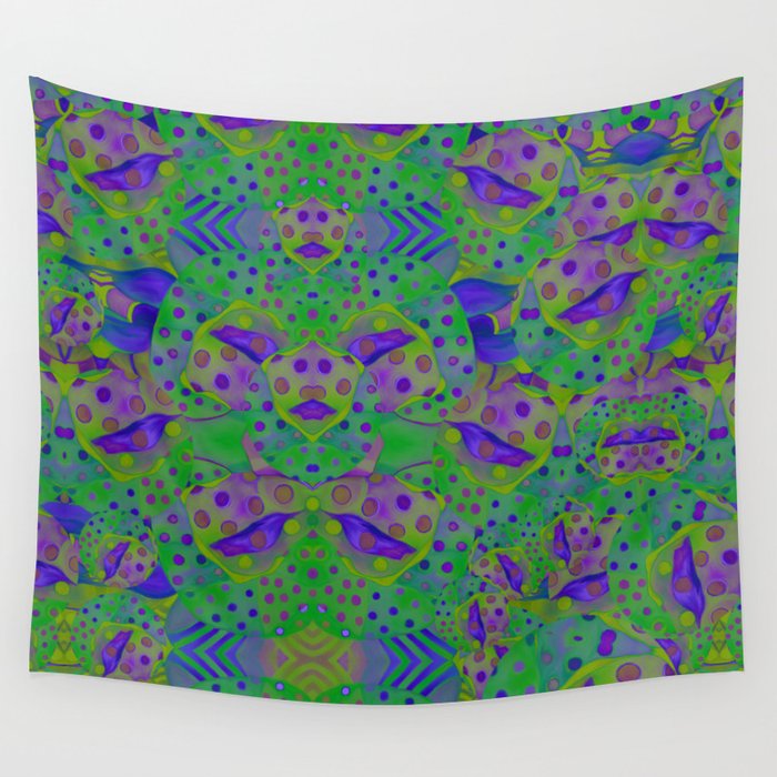 "Be yourself (Pop Fantasy Colorful Pattern)" Wall Tapestry
