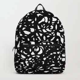 Black and White Abstract Intricate Print Backpack