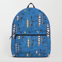 Colorful Outrigger Canoes Backpack