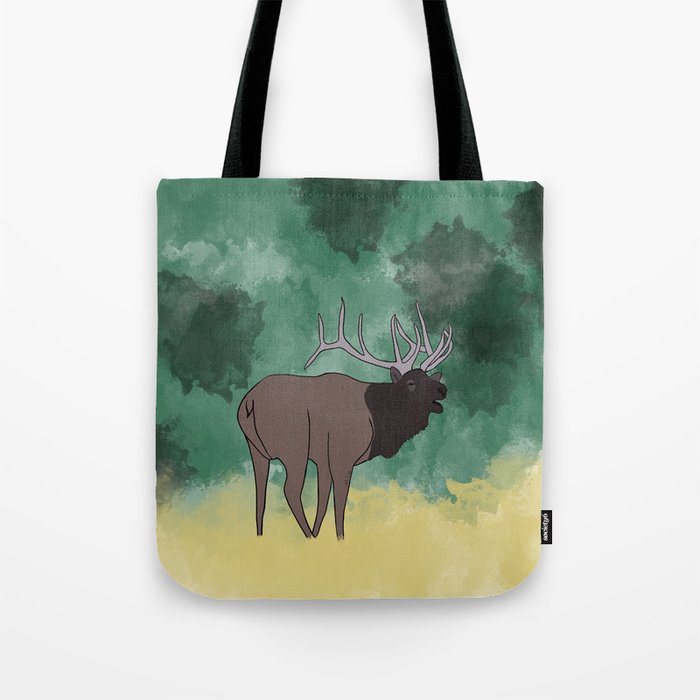 Bull Elk Bugling Tote Bag