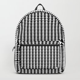 Black Painted Triangles on White Backpack