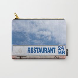 Open 24 Hours. Carry-All Pouch | Photo, Sky, Faded, Hours, 24, Color, Digital, Signage, Old, Restaurant 