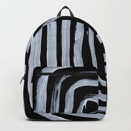 Rings Dark Gothic Black And White Minimalist Ghostly Abstract Art Backpack