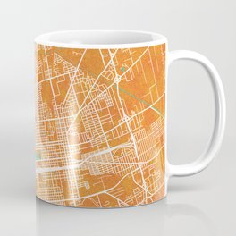 Stockton, CA, USA, Gold, Blue, City, Map Coffee Mug