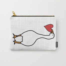 White Goose Steals Heart Carry-All Pouch