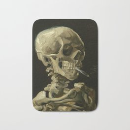 Skull of a Skeleton with Burning Cigarette by Vincent van Gogh Badematte