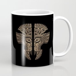 Stone Aztec Twins Mask Illusion Coffee Mug