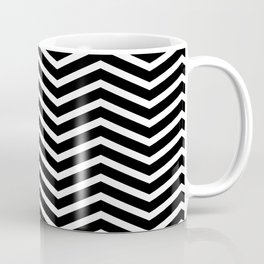 Black & White Chevron Stripes Coffee Mug