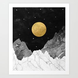 Moon and Stars Kunstdrucke