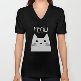Meow V Neck T Shirt
