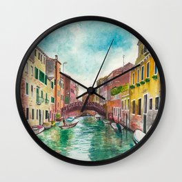 Venezia Watercolor Wall Clock