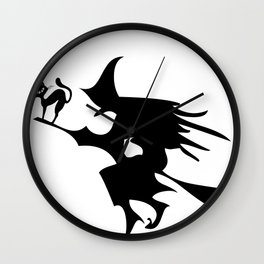 claws out, witches it's halloween  Wall Clock