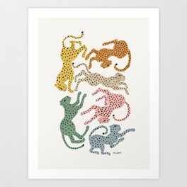 Rainbow Cheetah Art Print