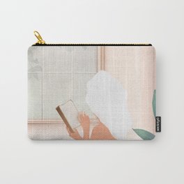 Reading Girl in Bathtub Carry-All Pouch
