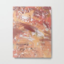 Oil painting abstract in eath tone Metal Print
