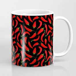 Red Chilli Peppers Pattern Coffee Mug