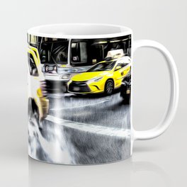 New York Taxis Art Coffee Mug
