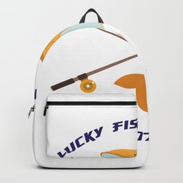 Lucky Fishing Fisherman Gifts Backpack