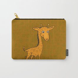 Giraffe - Sepia Brown Carry-All Pouch