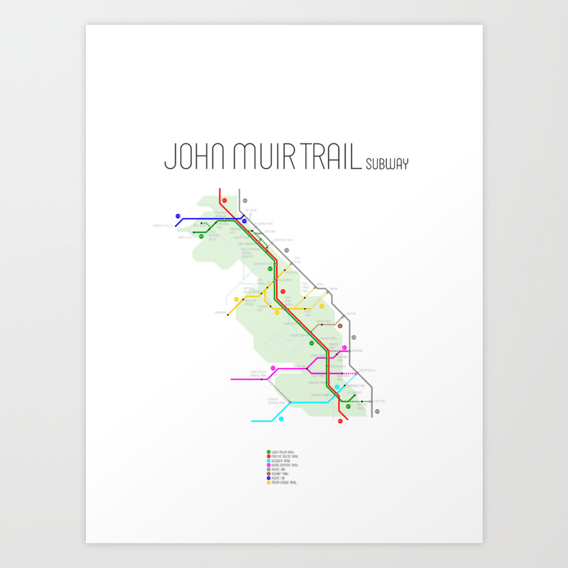 John Muir Trail JMT sticker decal 3"x2.8" 