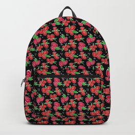 Floral Scatter in Black Backpack