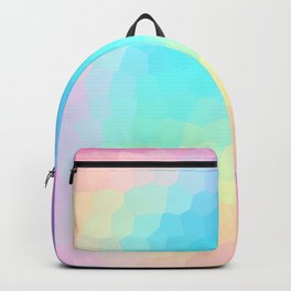 Pastel Rainbow Gradient With Stained Glass Effect Backpack